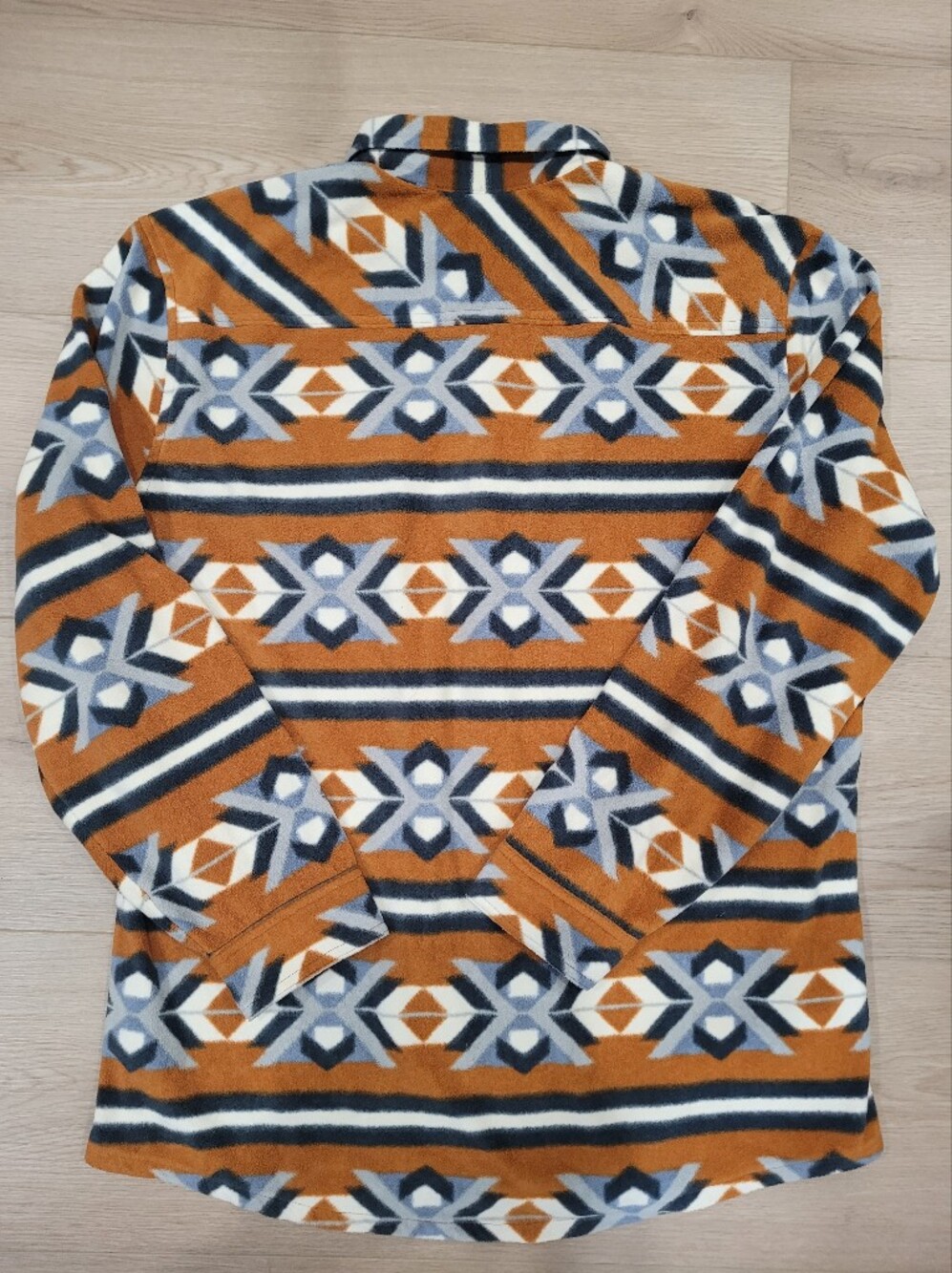 Eddie Bauer Men's Chutes Microfleece Long Sleeve Button Down Aztec Sweater - Picture 9 of 9